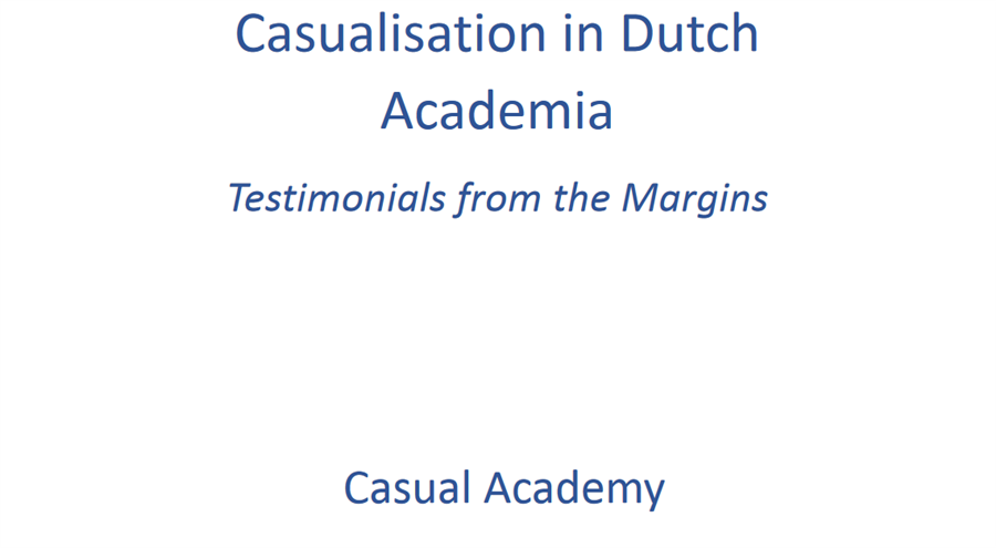 Bericht Reactie op rapport 'Casualisation in Dutch Academia' bekijken